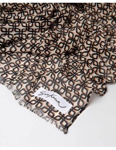 FULAR ESTAMPADO FORMA RECTANGULAR 100X180CM.