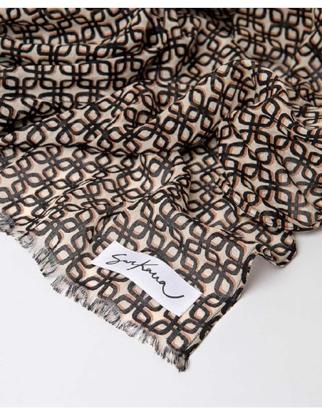 FULAR ESTAMPADO FORMA RECTANGULAR 100X180CM.