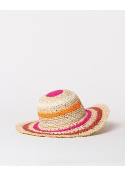 SOMBRERO DE RAYAS EFECTO RAFIA.