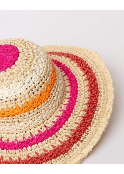SOMBRERO DE RAYAS EFECTO RAFIA. 2
