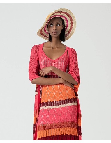 SOMBRERO DE RAYAS EFECTO RAFIA.