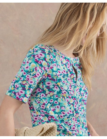 Camiseta escote barco manga al codo