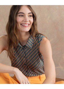 Camisa sin mangas Turquesa