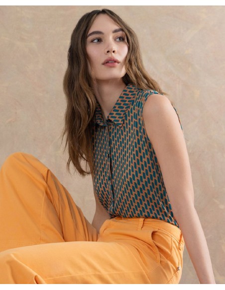 Camisa sin mangas Turquesa