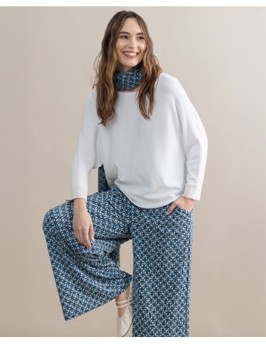 Pantalon amplio azul