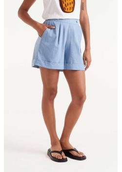 SHORT BOTONES EFECTO DENIM.