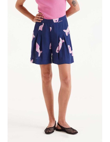 SHORT RAYÓN LENZING "ECOVERO"CON ESTAMPADO EUREKA.