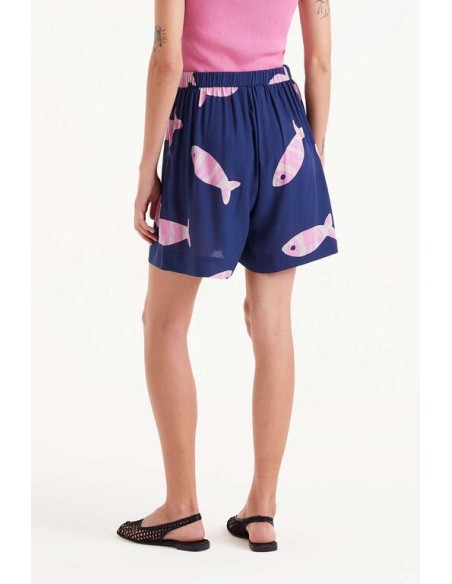 SHORT RAYÓN LENZING "ECOVERO"CON ESTAMPADO EUREKA.