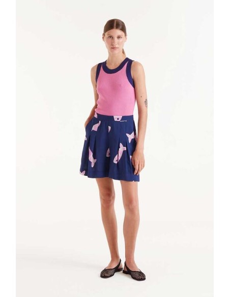 SHORT RAYÓN LENZING "ECOVERO"CON ESTAMPADO EUREKA.