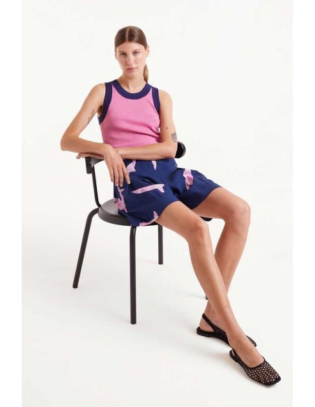 SHORT RAYÓN LENZING "ECOVERO"CON ESTAMPADO EUREKA.