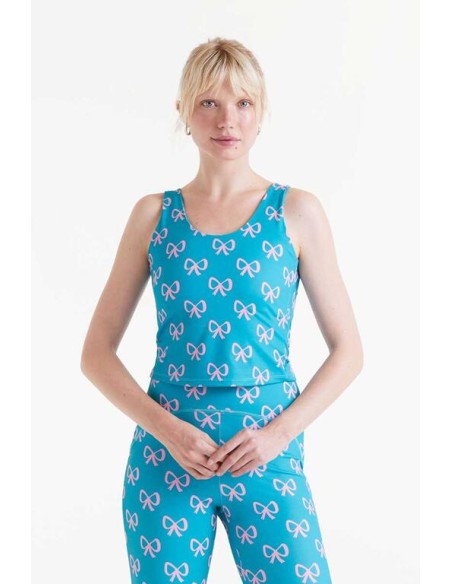 TOP DEPORTIVO ESTAMPADO  DE LAZOS.