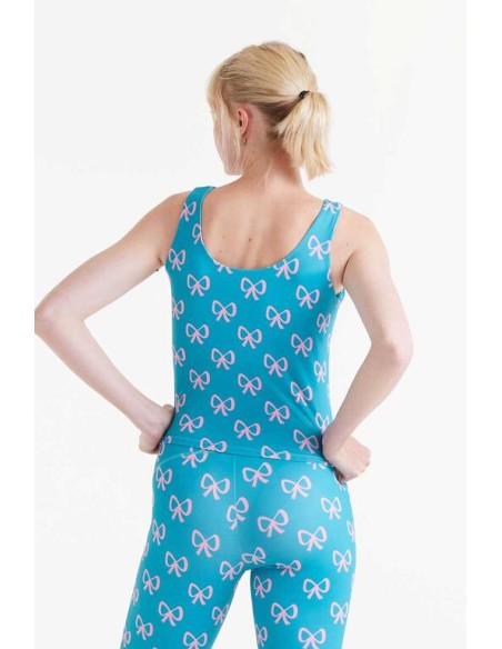 TOP DEPORTIVO ESTAMPADO  DE LAZOS.