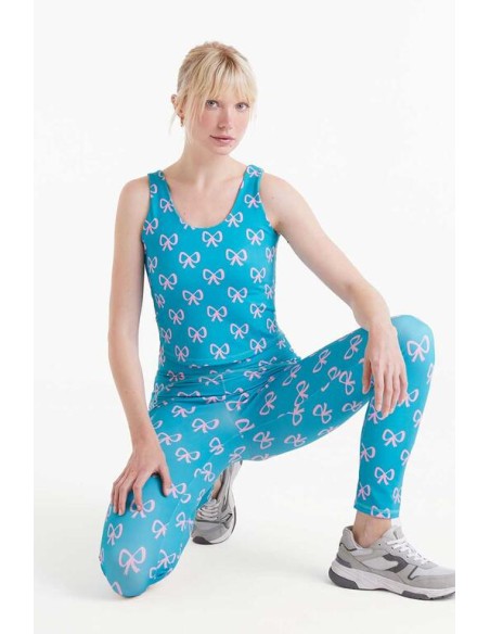 TOP DEPORTIVO ESTAMPADO  DE LAZOS.