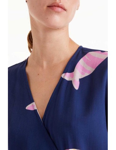 VESTIDO MIDI RAYÓN LENZING "ECOVERO" CON ESTAMPADO EUREKA.