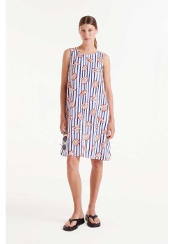 VESTIDO CORTO ESTAMPADO DE RAYAS NEMO.