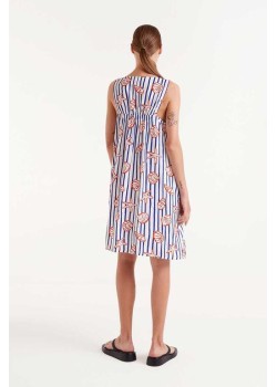 VESTIDO CORTO ESTAMPADO DE RAYAS NEMO. 2