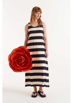 VESTIDO LARGO RAYAS NEGRAS. 2