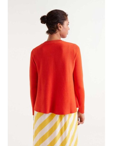 CHAQUETA ÉVASE DE PUNTO FLUIDO.