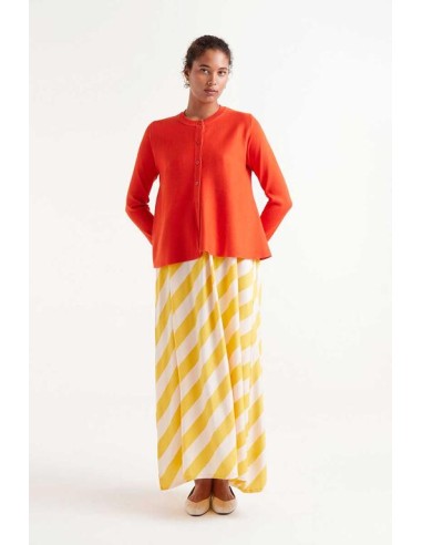 CHAQUETA ÉVASE DE PUNTO FLUIDO.