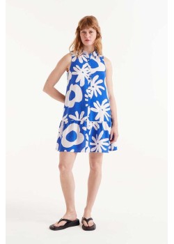 VESTIDO CORTO FLORAL BLUET BLUE.