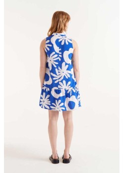 VESTIDO CORTO FLORAL BLUET BLUE. 2
