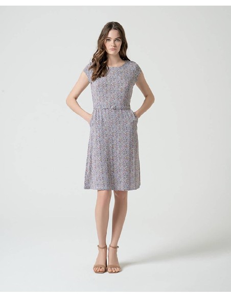 515KAAL712 51 VESTIDO M/C CINTURON