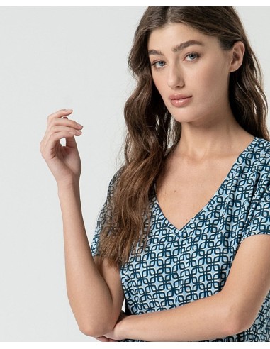 CAMISETA MANGA CORTA,ESCOTE PICO.