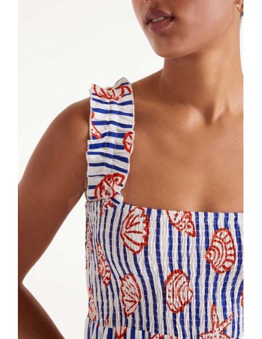 VESTIDO LARGA CON ESTAMPADO DE RAYAS NEMO.