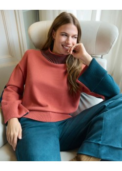 JERSEY BICOLOR CON CUELLO PERKINS ELÁSTICO. 2