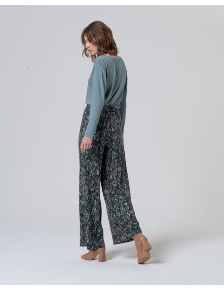 PANTALÓN FLUIDO EN VISCOSA ECOVERO.