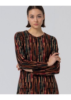 VESTIDO CORTO ELÁSTICO ESTAMPADO. 2