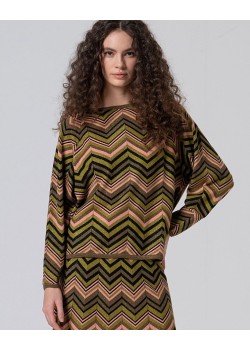 JERSEY DE PUNTO ZIG-ZAG CON LUREX.