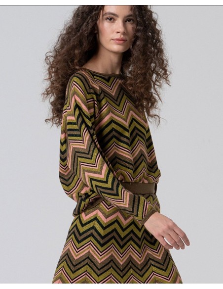 JERSEY DE PUNTO ZIG-ZAG CON LUREX.
