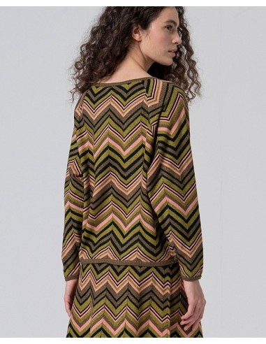 JERSEY DE PUNTO ZIG-ZAG CON LUREX.