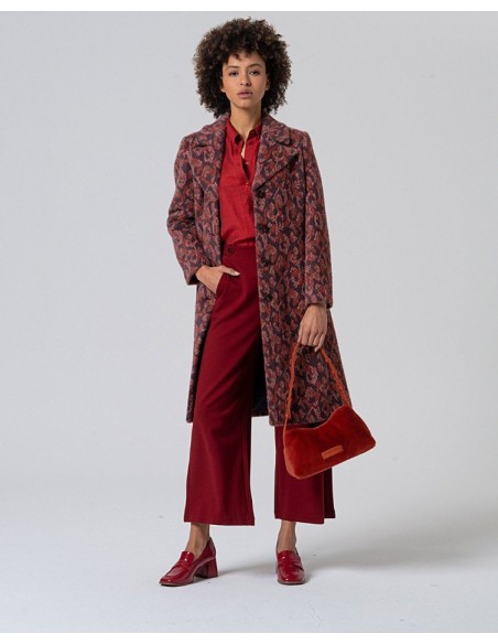 PANTALÓN AMPLIO CON DETALLE BOTONES EN CINTURA.