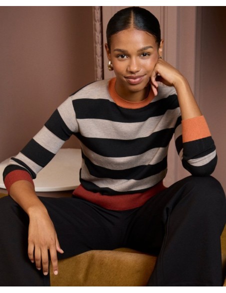 JERSEY CUELLO REDONDO A RAYAS.