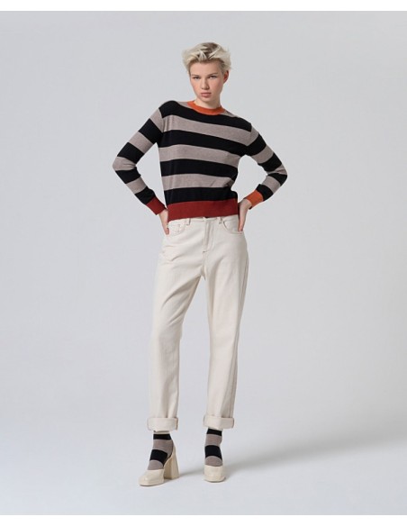 JERSEY CUELLO REDONDO A RAYAS.