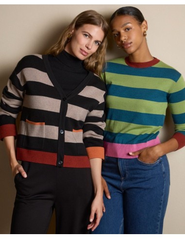 JERSEY CUELLO REDONDO A RAYAS.