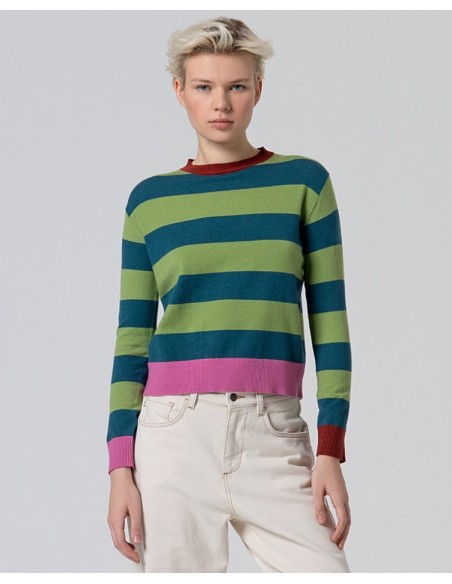 JERSEY CUELLO REDONDO A RAYAS.
