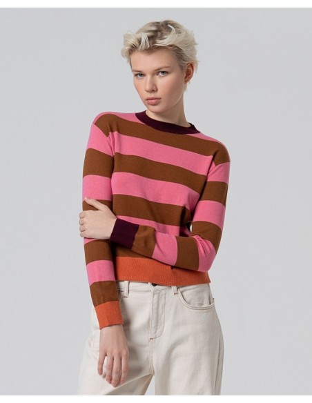 JERSEY CUELLO REDONDO A RAYAS.