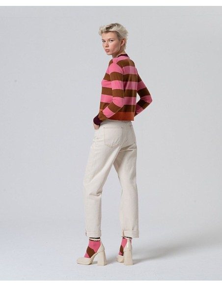 JERSEY CUELLO REDONDO A RAYAS.