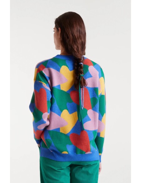 JERSEY DE PUNTO JACQUARD CON ESTAMPADO CÚPIDO.