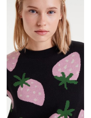 JERSEY DE PUNTO JACQUARD CON ESTAMPADO MORANGO.