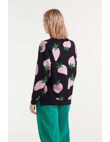 JERSEY DE PUNTO JACQUARD CON ESTAMPADO MORANGO.