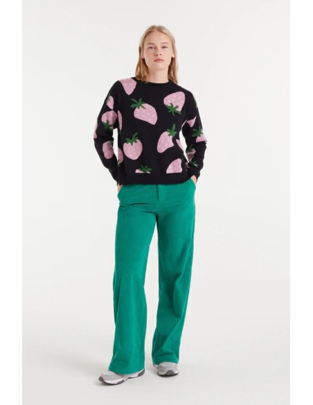 JERSEY DE PUNTO JACQUARD CON ESTAMPADO MORANGO.