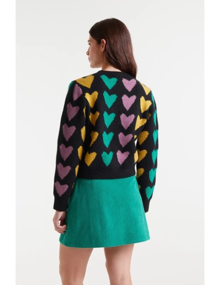 JESRSEY DE PUNTO JACQUARD CON ESTAMPADO CÚPIDO LINES.