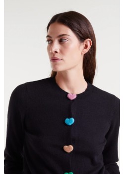 CHAQUETA DE PUNTO CON DETALLES DE CORAZONES EN BOTONES. 2