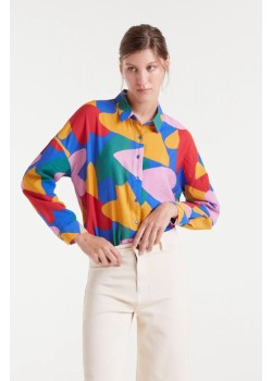 CAMISA CREPÉ LIGERO CON ESTAMPADO CÚPIDO.