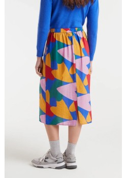FALDA MIDI CREPÉ LIGERO CON ESTAMPADO CÚPIDO. 2