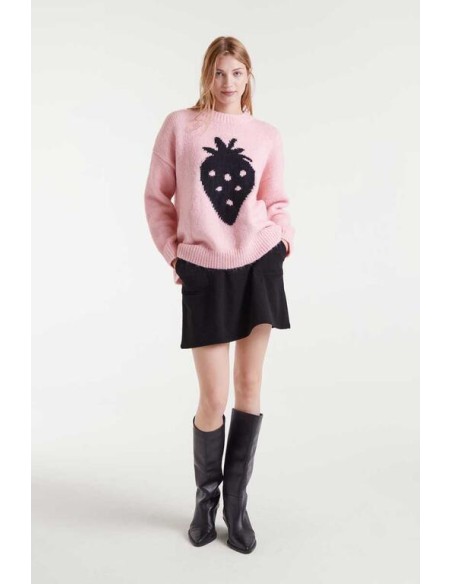 FALDA CORTA CON TEJIDO DE PANA.